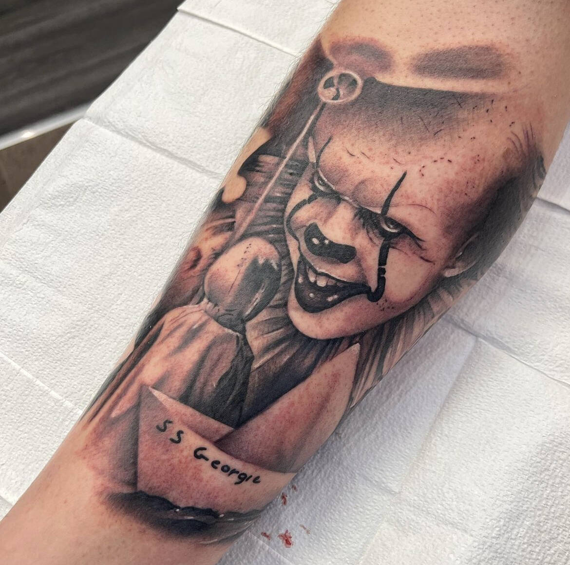 Custom Saint George Tattoo by Alex Frew, image size:1170x1159